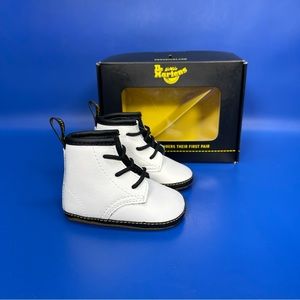 NEW Dr Martens Mason Boots Toddler 2 White Black